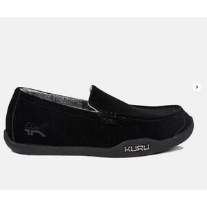Kuru Men's Loft Black Suede Moccasin Slippers Size 10 Medium